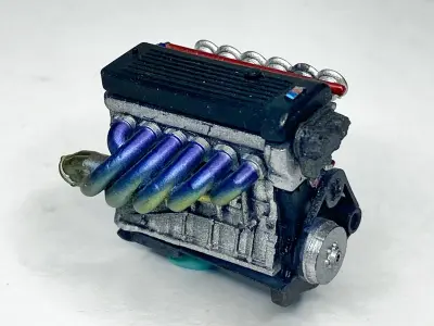 MPower E46 M3 ENGINE 2 VERSIONS SS4B32 ITB AND TWIN TURBO 3D print model