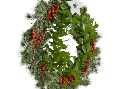Christmas wreath 6 3D model