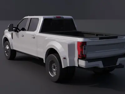 Generic Pickup Truck Low-poly 3D model