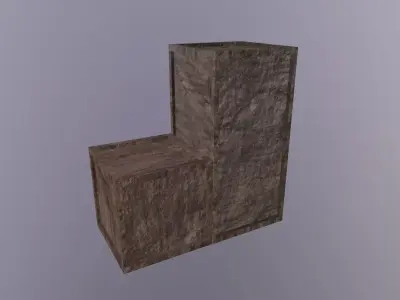 Two simple boxes small and large 3D model