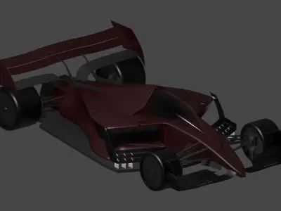 Formula 1 2024 Concept Car Low-poly 3D model