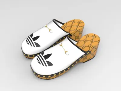 Adidas x Gucci Horsebit Clog Low-poly 3D model