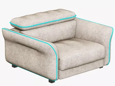 Hasta Sacramento armchair 3D model