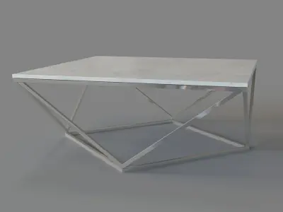Jasmine Coffee Table White 3D model