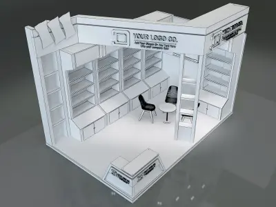 Booth Exhibition Stand a622b 3D model