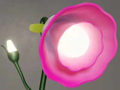 Flower Desk Lamp 3D model