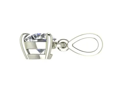 ETC-001 pendant with oval cut diamond Free 3D print model