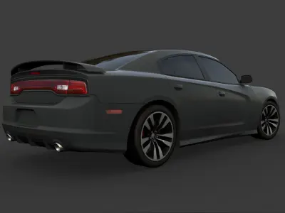 Dodge Charger Low-poly 3D model