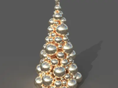 ChristmasTreeDecor christmas tree made of balls 3D model