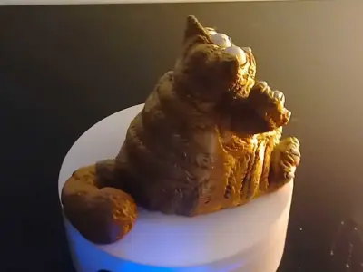 Happy fat cat 3D print model