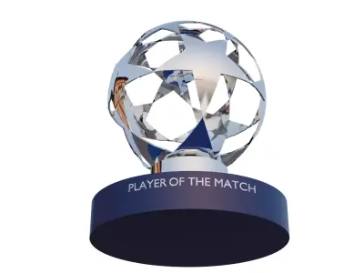 UEFA Player of The Match Trophy MVP  3D model