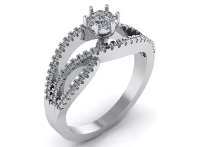  Jewelry Diamond Ring 3D Print Model 3D print model