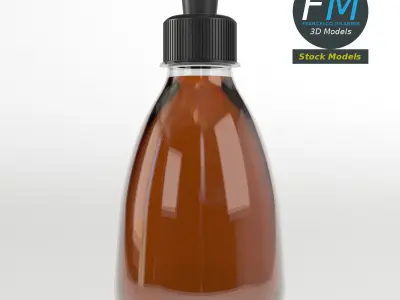 Energy drink bottle 3D model