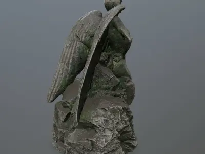 woman statue 1 Low-poly 3D model