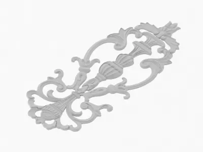 Cartouche ornament 008 3D model