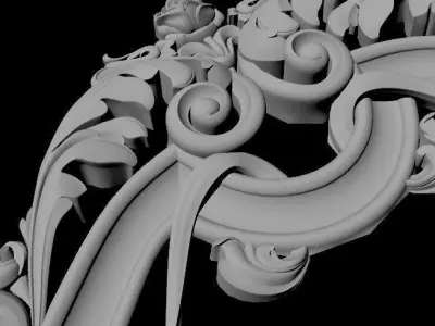 carved mirror 3D model 6