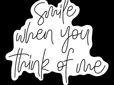 Smile When You Think Of Me Neon Sign 3D model