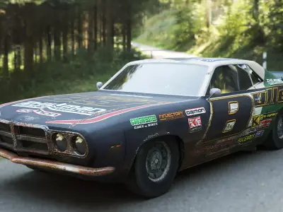 Rally 1990s Low-poly 3D model