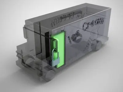 Ice Cream Van Moneybox 3D print model