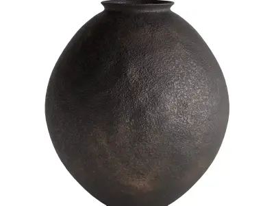 Round Metal Vase 3D model