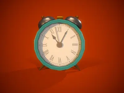 Alarm Clock PBR Low-poly game ready Free low-poly 3D model
