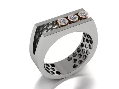 Jewelry Ring Gold 3D print model 34