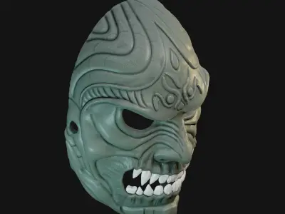 Oni Mask 14 Demon Full Face 3D print model