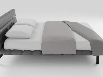 A bed that embodies luxury and modern design 3D model