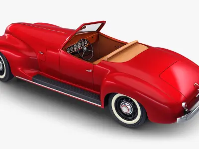 Generic Cabriolet Retro Car v 1 3D model