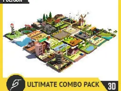 Polygon Ultimate Combo Pack Low-poly 3D model