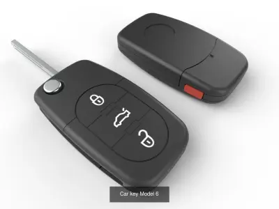 Car Key Collection 2 - 6 Models 3D Model Pack
