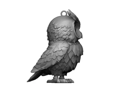 owl pendant 3D print model