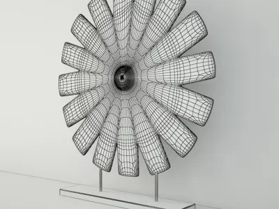 Antiqued Charkha Decor 3D model