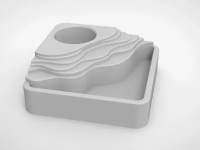 terrain pattern vase 3D print model