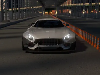 AMG GT race track body kit 3D model