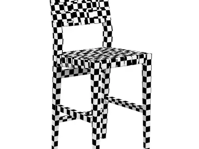 RH Vero Leather Stool premium 3d model Low-poly 3D model