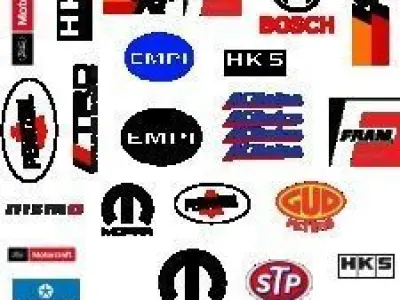 The definitive oil filter pack for scale autos with decal file 3D print model