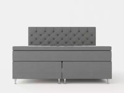 Joluma Complete Bed Package Continental Bed 180x200 Gray Low-poly 3D model