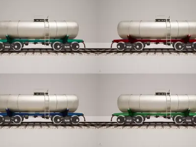 Animated game-ready TankcarV3 Low-poly 3D model