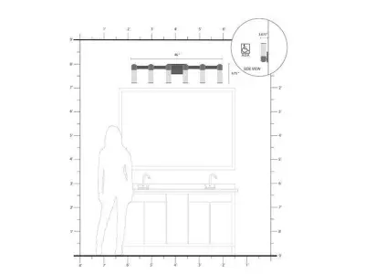 Light Dimmable Vanity Light 3D model