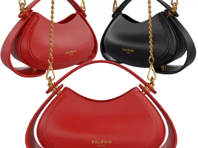 Small Jolie Madame bag in box leather Bag Low-poly 3D model