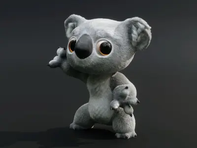 Koala Character - Fully Rigged 3D model