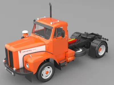 1975 Semi Truck 3D model