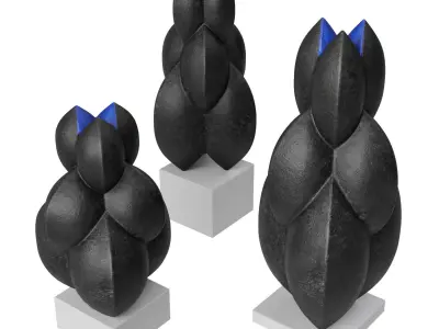 Lotus Vase Low-poly 3D model