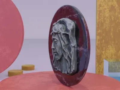 Christ head Low-poly 3D model
