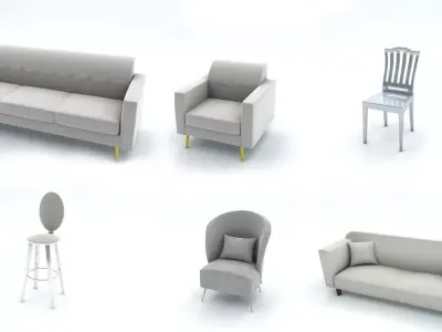 Luxury Seating Collection 3D model