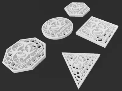 Biohazard Warning Signs 3D print model