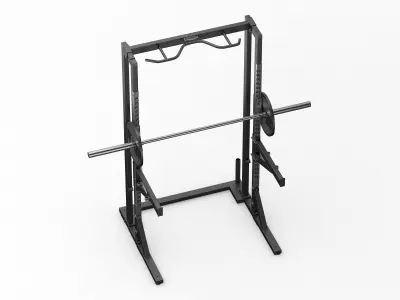 Technogym Pure Olympic Half Weight Rack 3D model