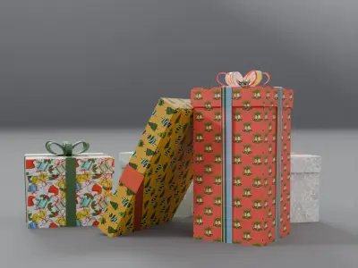 christmas gifts 3D model