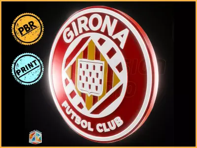 FC Girona logo - Cinematic - 3D print 3D model